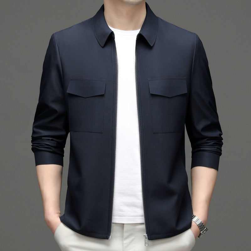 Herren Leichte Reversjacke mit Schlitztaschen | Ideal für Frühling & Herbst