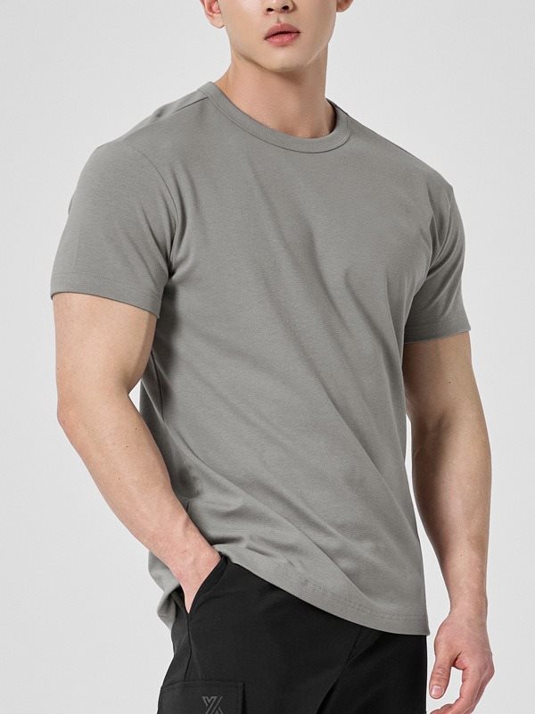 Herren Sportliches Rundhals-T-Shirt mit kurzen Ärmeln – Ideal für den Sommer