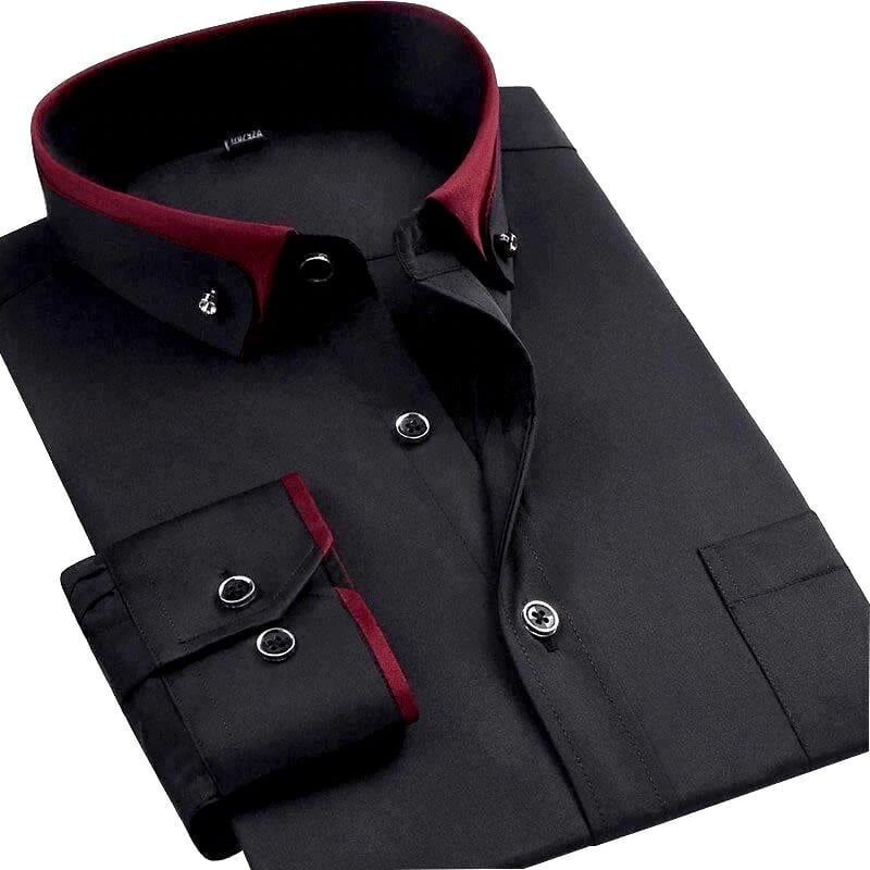 Herren-Langarm-Hemd mit klassischem Kragen I Ideal für Frühling und Herbst