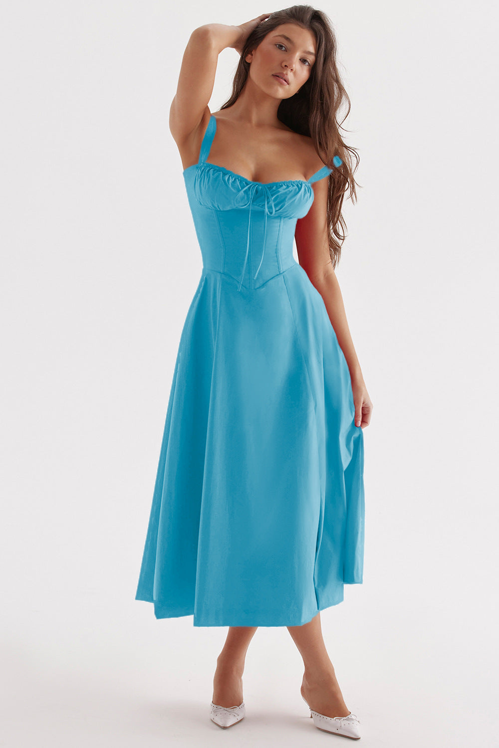 Damenkleid mit Blumenmuster und verstellbaren Trägern | Ideal für den Sommer