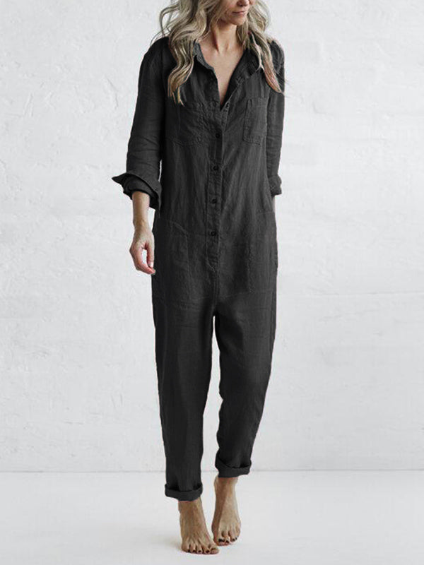 Lockerer Jumpsuit mit weitem Schnitt | Ideal für den Sommer