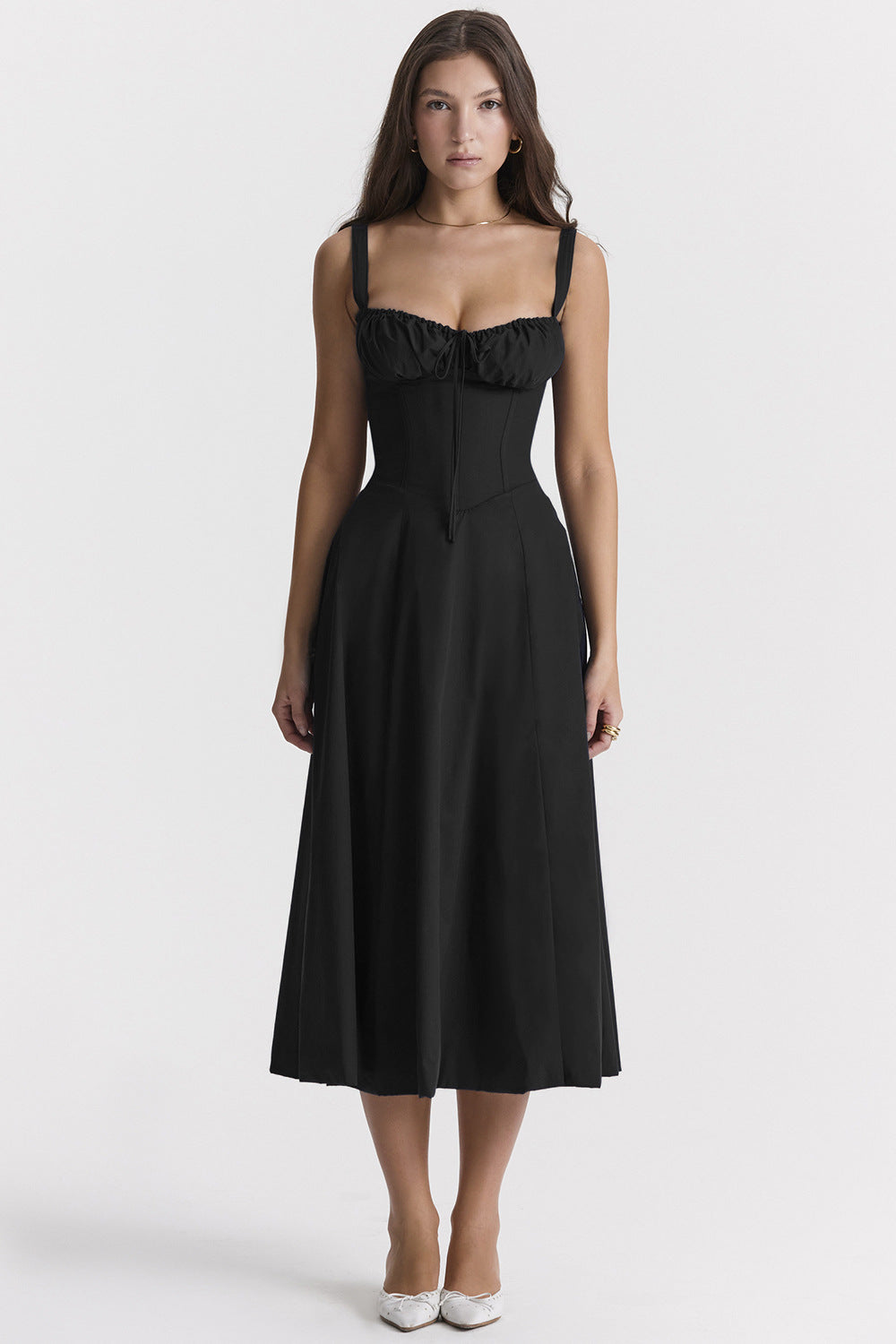 Damenkleid mit Blumenmuster und verstellbaren Trägern | Ideal für den Sommer