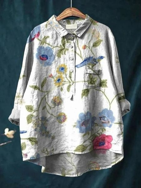 Bluse mit Blumenmuster & leichtem Stoff | Ideal für Frühling & Sommer