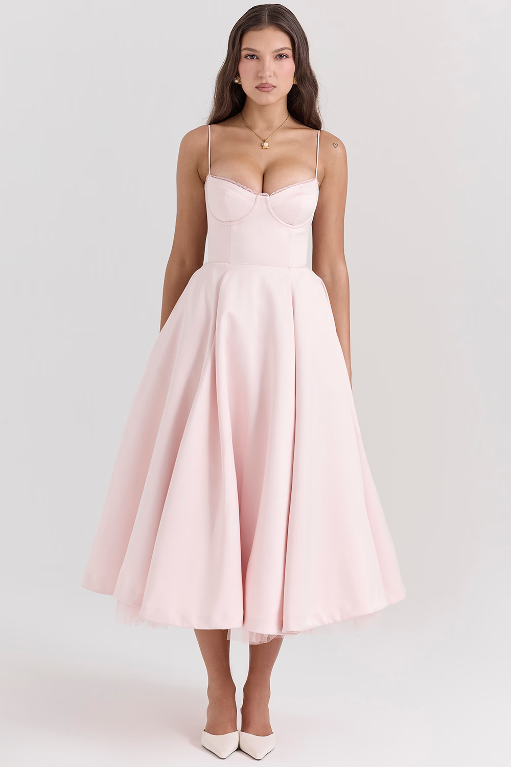 Midi-Kleid mit lockerem Schnitt aus hochwertigem Stoff | Ideal für den Sommer