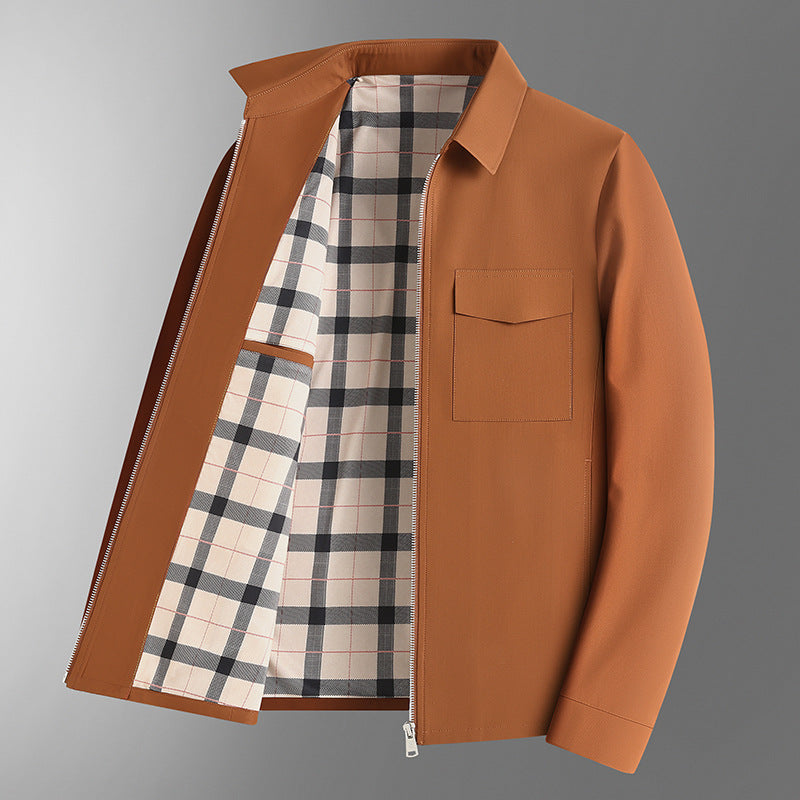 Herren Leichte Reversjacke mit Schlitztaschen | Ideal für Frühling & Herbst