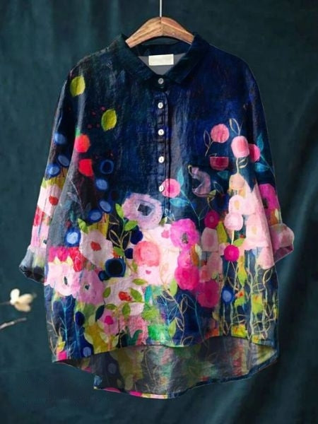 Bluse mit Blumenmuster & leichtem Stoff | Ideal für Frühling & Sommer
