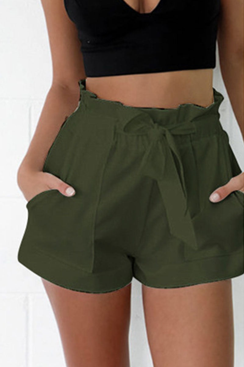 Hochtaillierte Sommer-Shorts mit Gürtel – Leichte Damen-Shorts - Ideal für Sommer