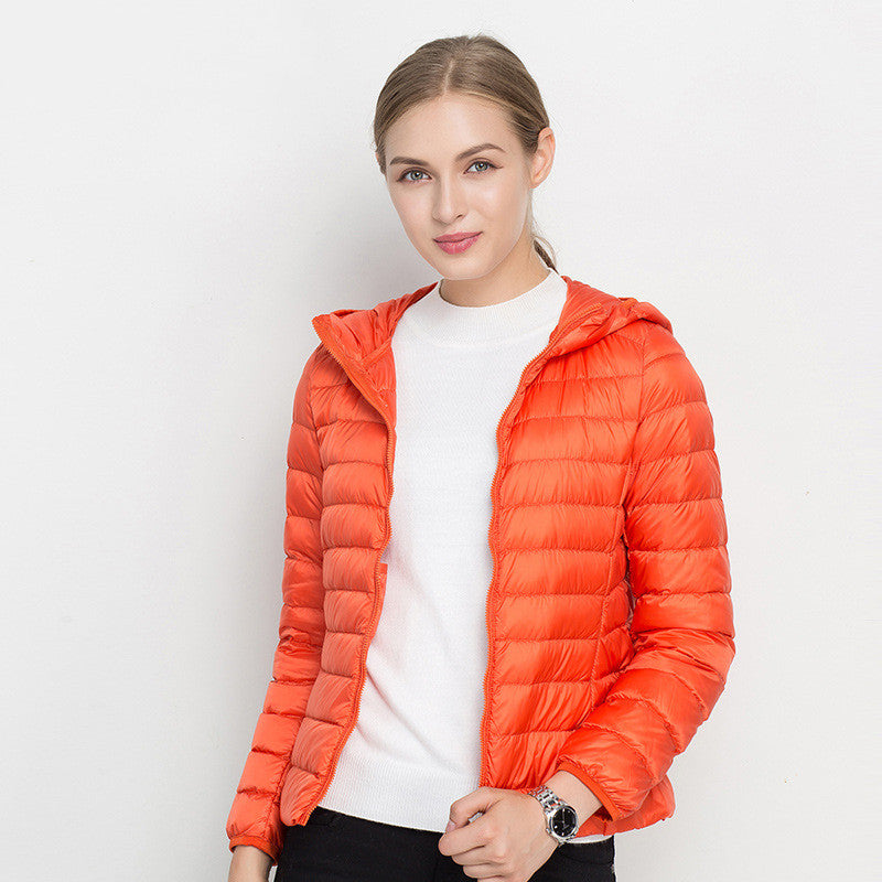 Leichte Daunenjacke Women Short Hooded Super Lightweight - Ideal für jeden Tag
