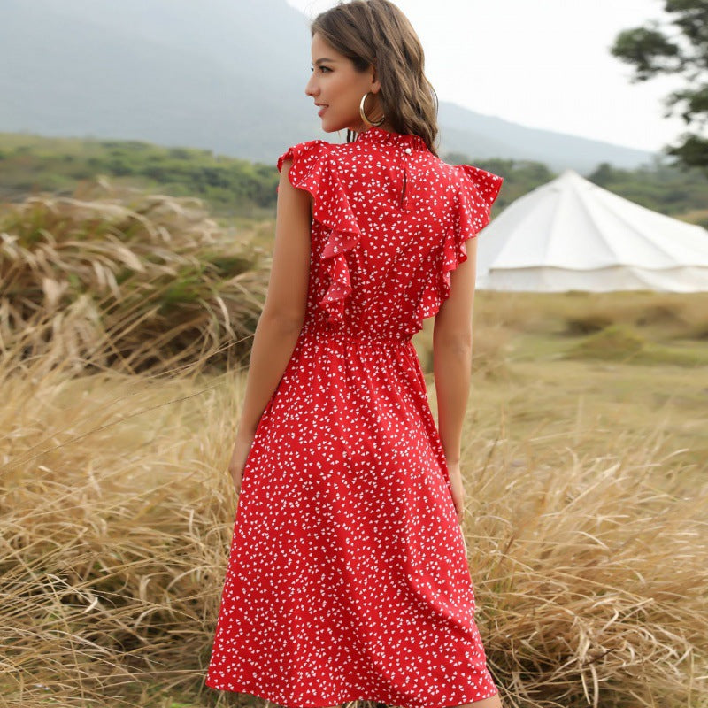Leichter Polka-Dot-Maxikleid | Ideal für den Sommer