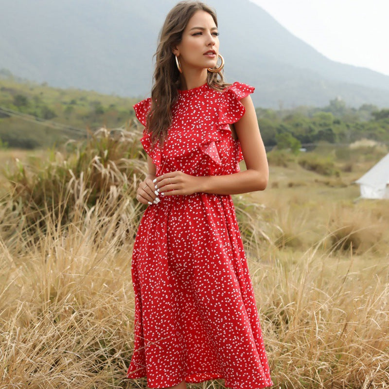Leichter Polka-Dot-Maxikleid | Ideal für den Sommer