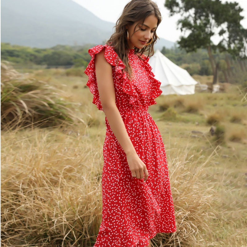 Leichter Polka-Dot-Maxikleid | Ideal für den Sommer