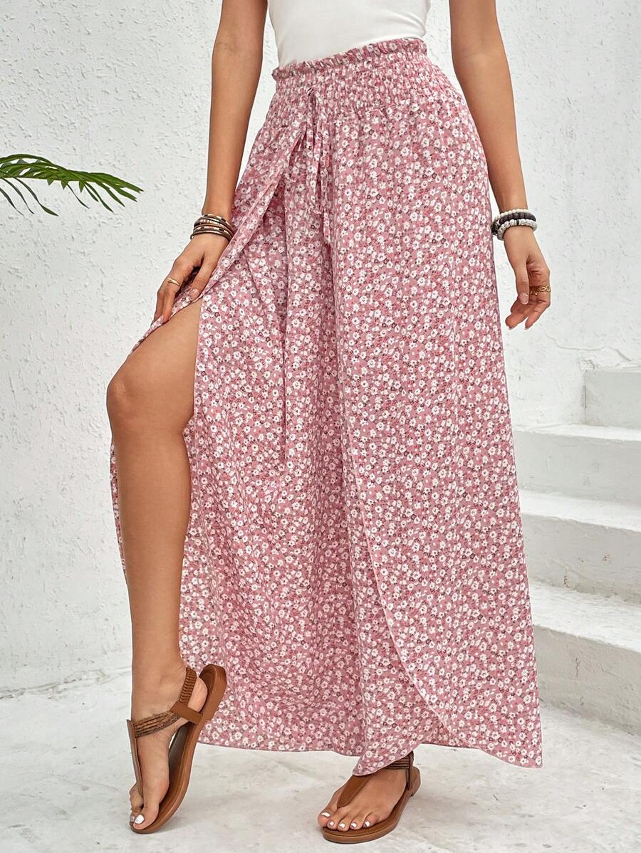 Rosa Seitentaschen-Hose mit Schlanker Passform | Ideal für den Winter
