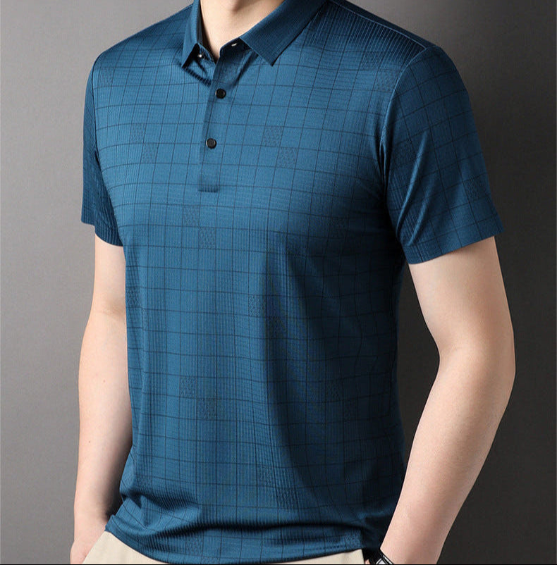 Herren Dünnes Ice-Silk Kurzarm-T-Shirt – Ideal für den Sommer