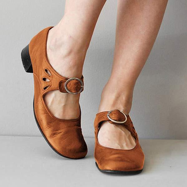 Leder-Keilabsatzsandalen mit verstellbarer Schnalle | Ideal für den Sommer