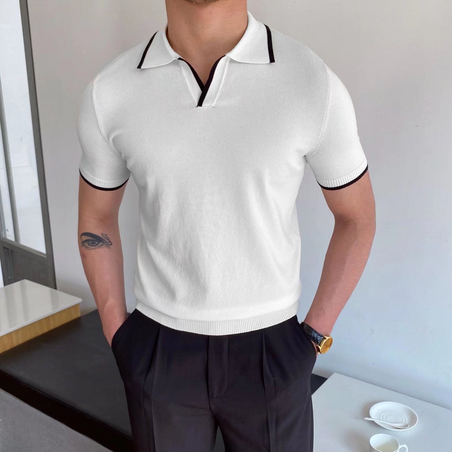 Gestreiftes Slim-Fit-Poloshirt – Ideal für den Sommer