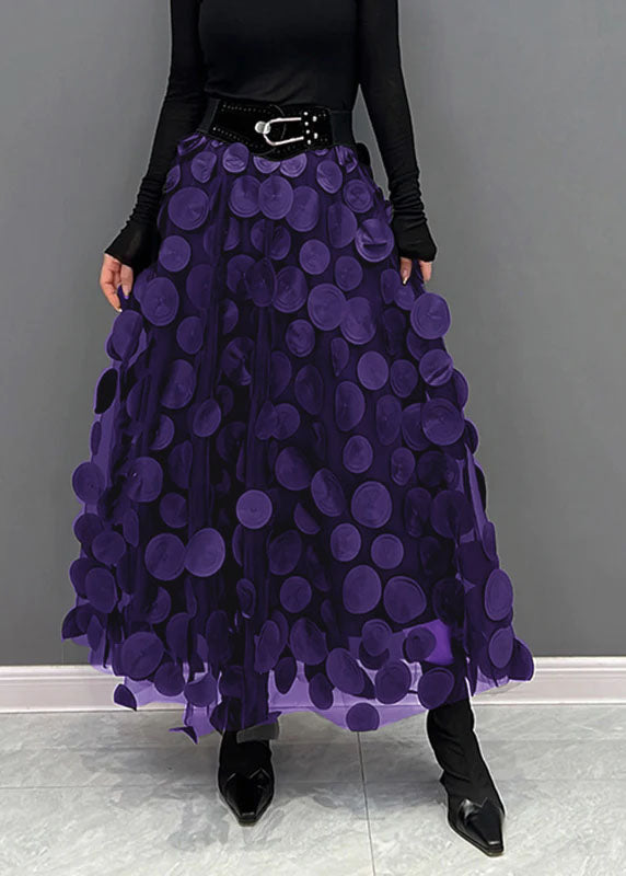 Tüllrock mit Polka-Dot-Muster & elastischem Bund | Ideal für Frühling & Herbst