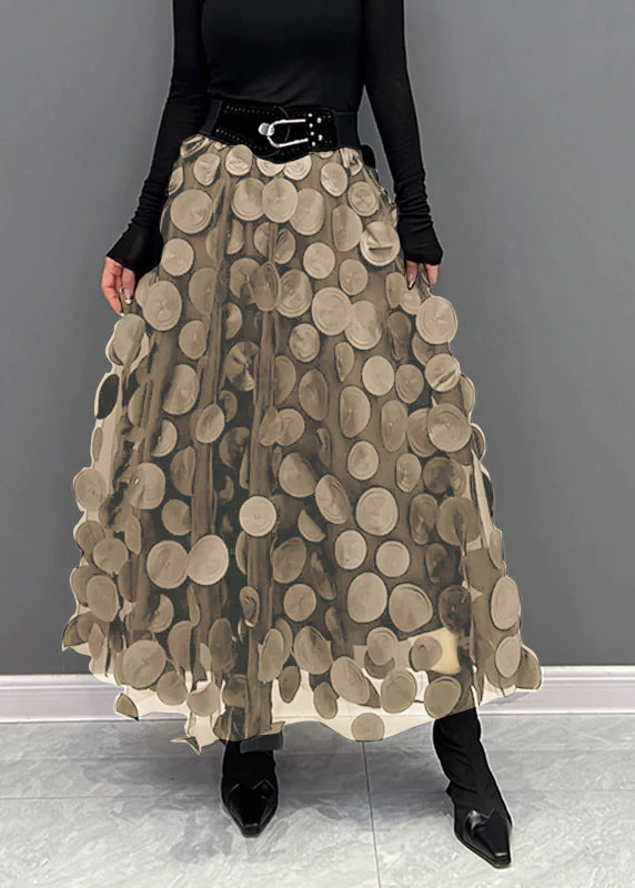 Tüllrock mit Polka-Dot-Muster & elastischem Bund | Ideal für Frühling & Herbst