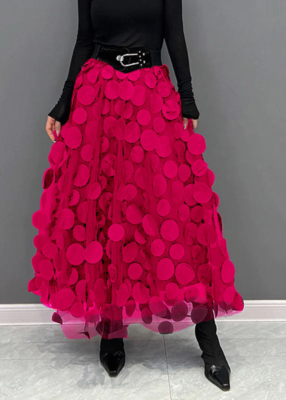 Tüllrock mit Polka-Dot-Muster & elastischem Bund | Ideal für Frühling & Herbst