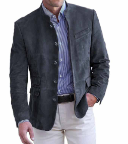 Herren Leichte Wildlederjacke – Atmungsaktive Übergangsjacke - Ideal für Frühling & Herbst