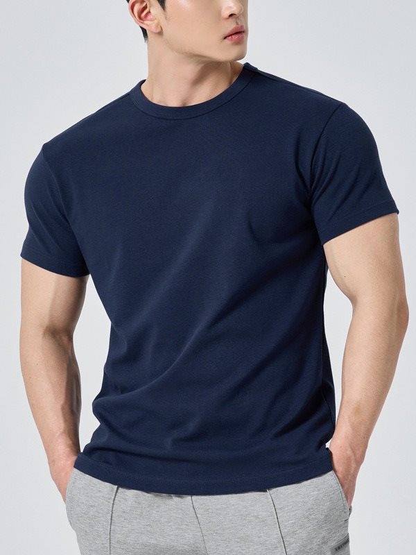 Herren Sportliches Rundhals-T-Shirt mit kurzen Ärmeln – Ideal für den Sommer