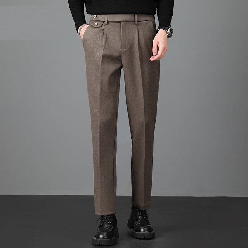 Herren-Wollmischung-Stretchhose – Perfekt für den Herbst