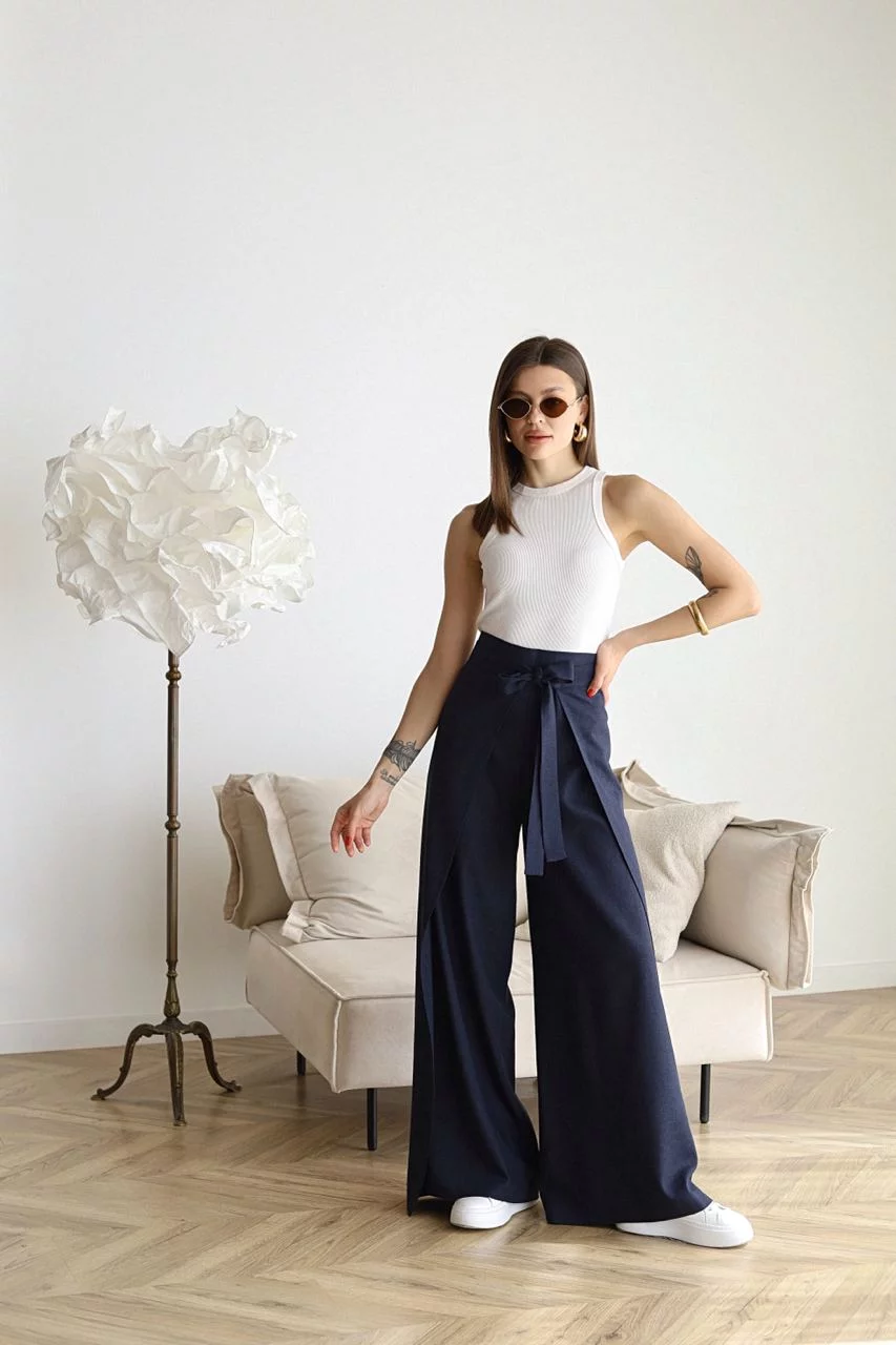 Leanna - Leinenhose mit weitem Bein