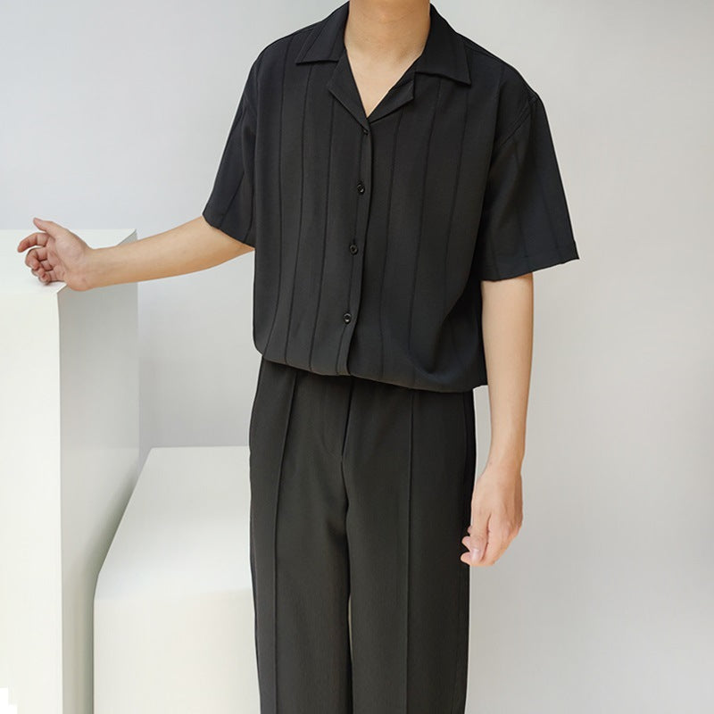 Locker geschnittenes Halbarm-Cardigan-Hemd – Ideal für den Sommer