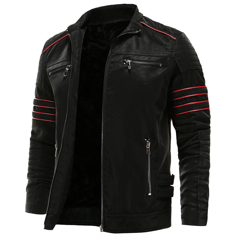 Robuste Bikerjacke aus atmungsaktivem Material - Ideal für Herbst