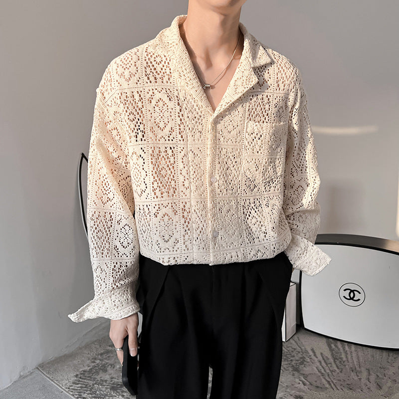 Herren Loose Fit Kuba-Kragen Hemd – Ideal für den Sommer