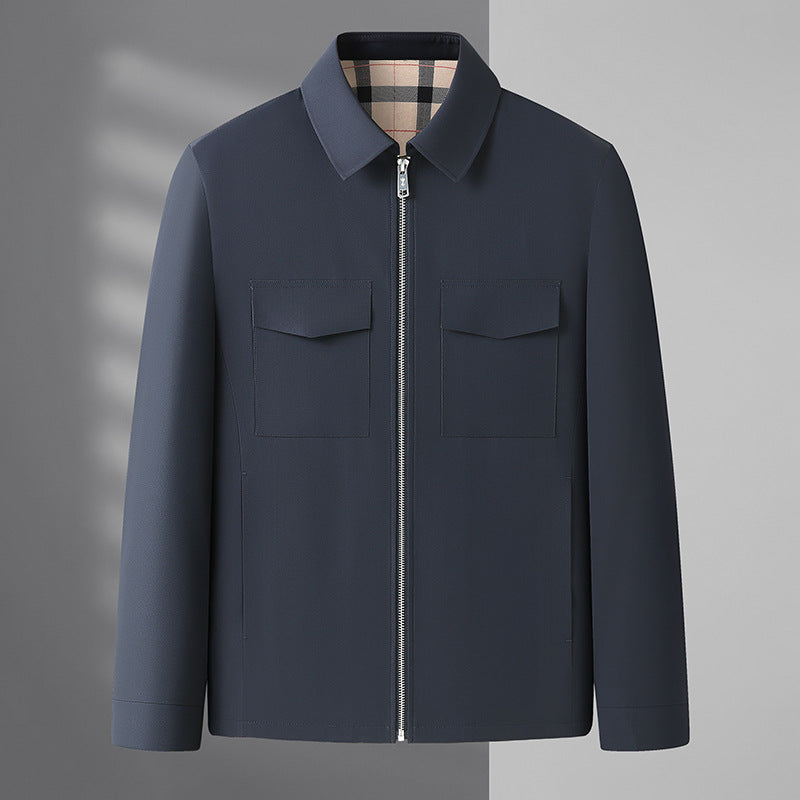 Herren Leichte Reversjacke mit Schlitztaschen | Ideal für Frühling & Herbst