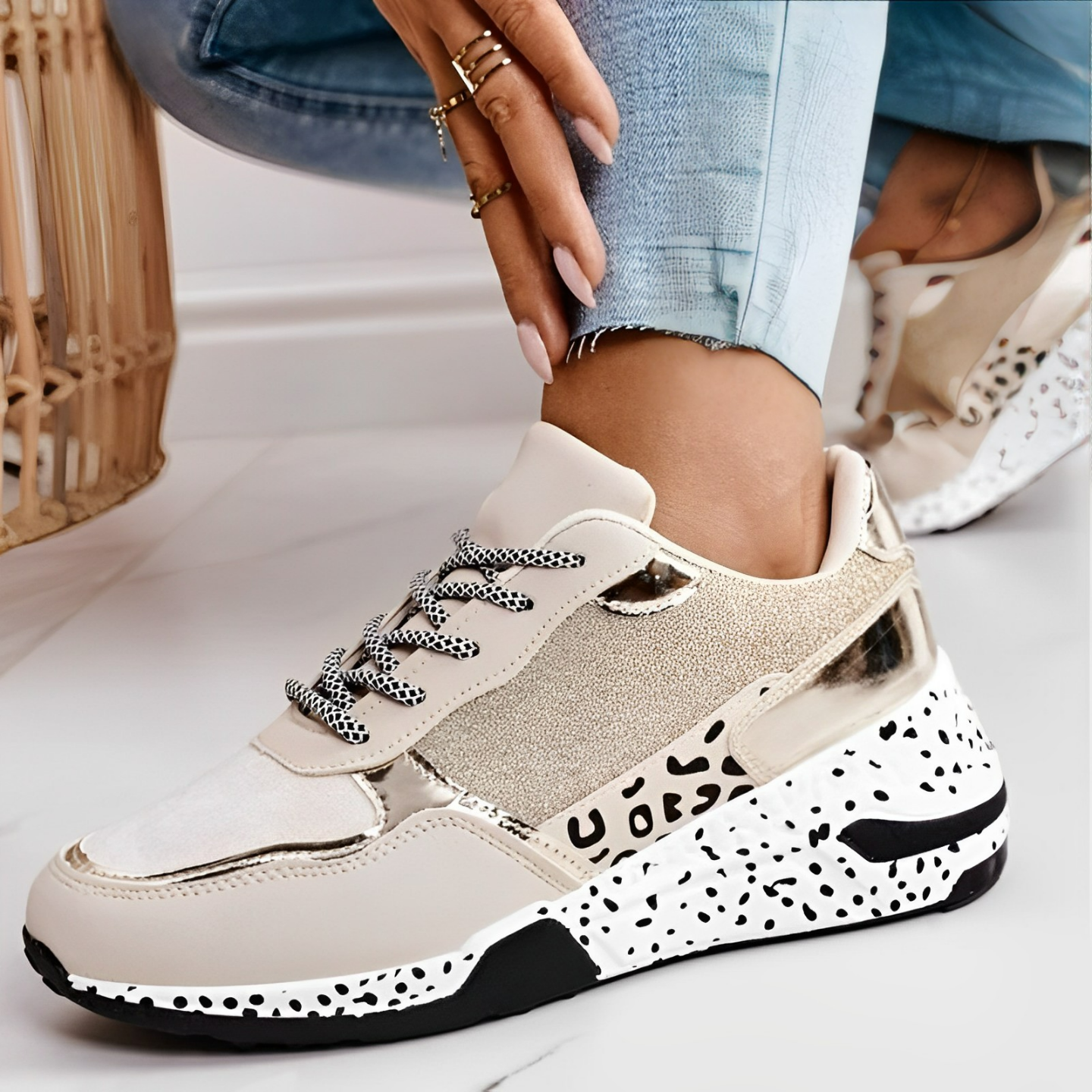 Leichte, atmungsaktive Sportschuhe mit gepolsterter Sohle | Ideal für Frühling und Sommer