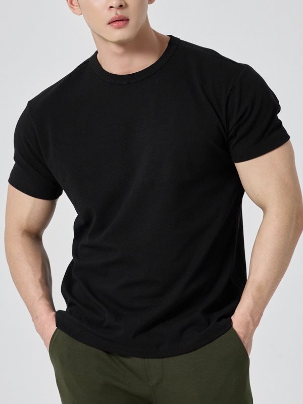 Herren Sportliches Rundhals-T-Shirt mit kurzen Ärmeln – Ideal für den Sommer