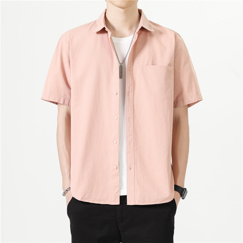 Herren Kurzarm Baumwollhemd Jacke – Ideal für den Sommer