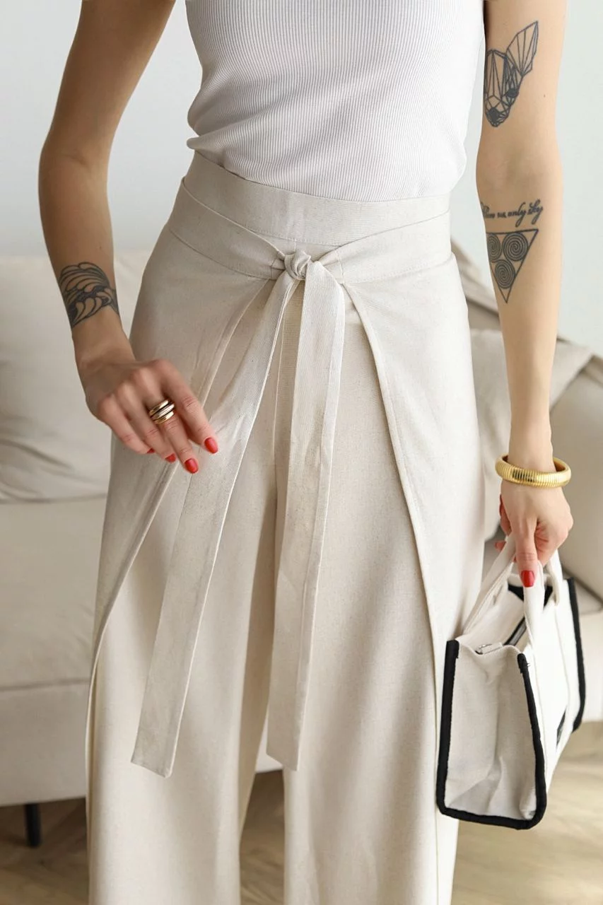 Leanna - Leinenhose mit weitem Bein