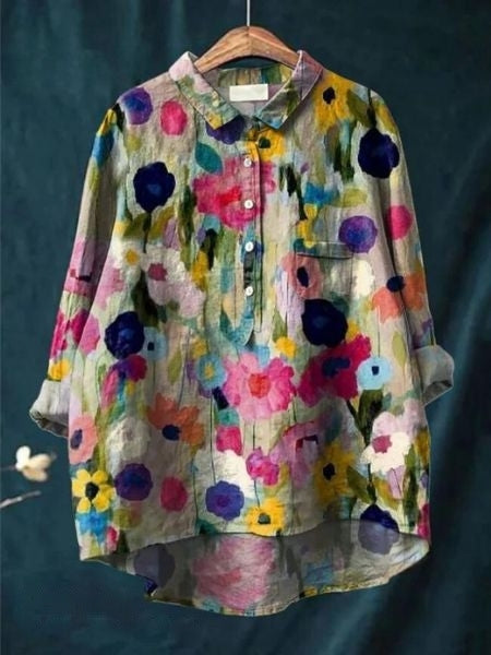 Bluse mit Blumenmuster & leichtem Stoff | Ideal für Frühling & Sommer