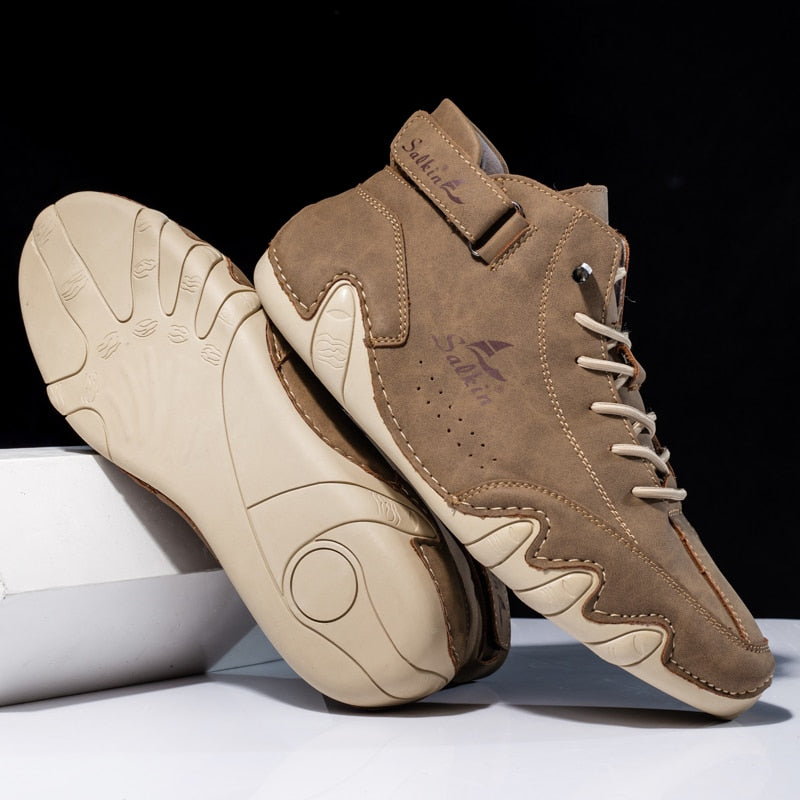 Herren-Orthopädische Lederschuhe mit rutschfester Sohle I Ideal für alle Jahreszeiten
