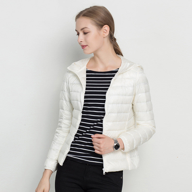 Leichte Daunenjacke Women Short Hooded Super Lightweight - Ideal für jeden Tag