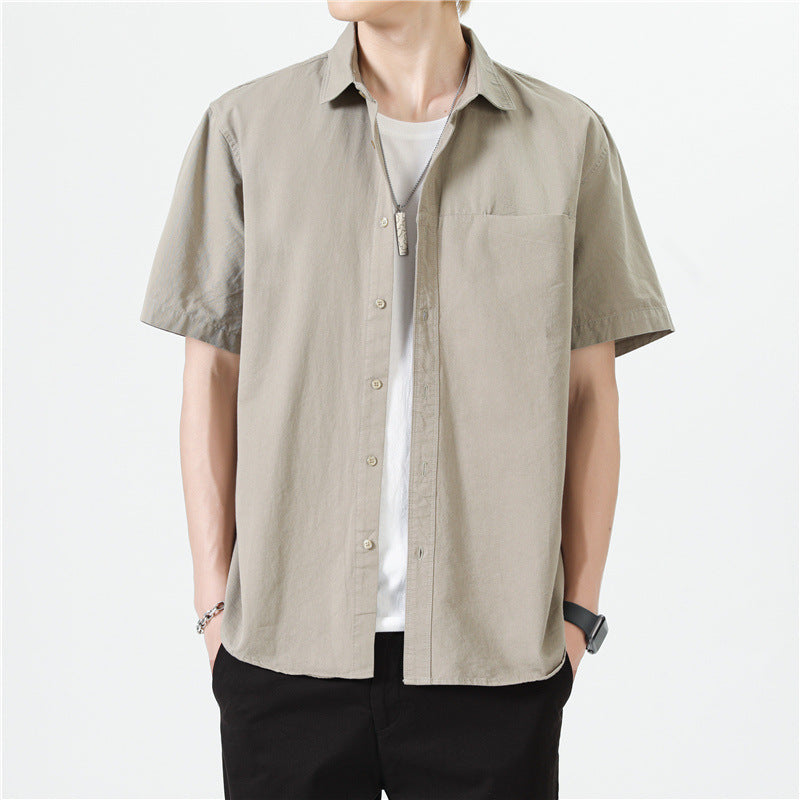 Herren Kurzarm Baumwollhemd Jacke – Ideal für den Sommer