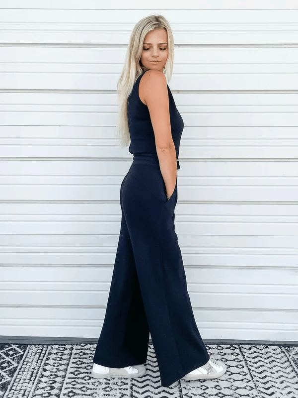 Delaney - Weit geschnittener ärmelloser Jumpsuit