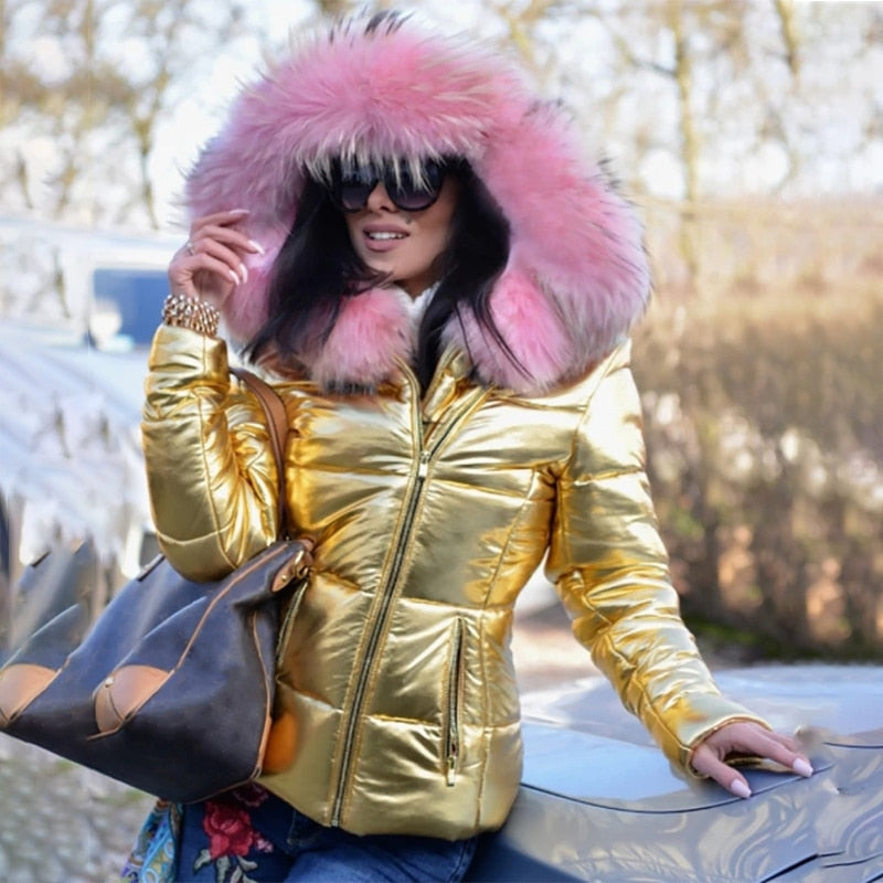 Kunstfellgefütterte Kapuzenjacke mit Reißverschluss und Wetterschutz | Ideal für den Winter