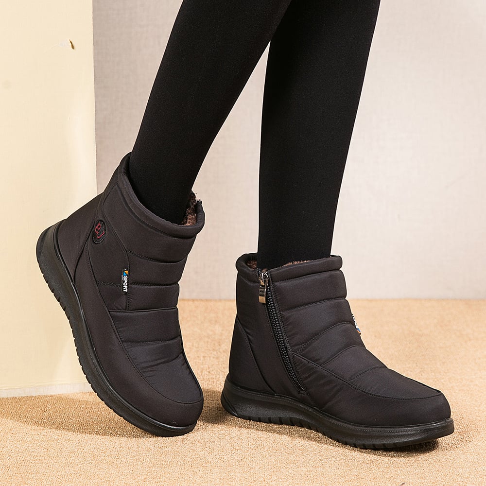 Wasserdichte, rutschfeste Knöchel-Schneestiefel mit warmem Futter | Ideal für den Winter