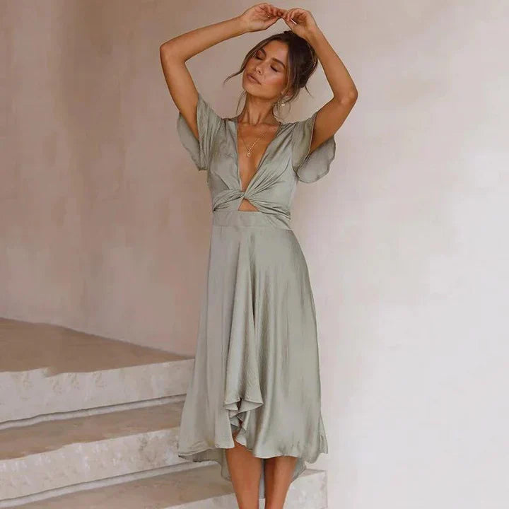 Fließendes Vintage-Kleid mit Eleganter Passform | Perfekt für den Sommer