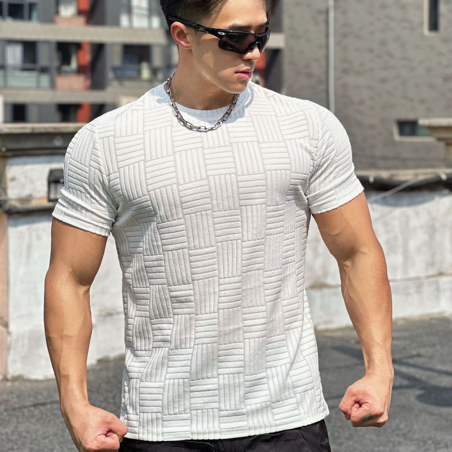 Herren Halbengeschnittenes Fitness-T-Shirt – Ideal für den Sommer