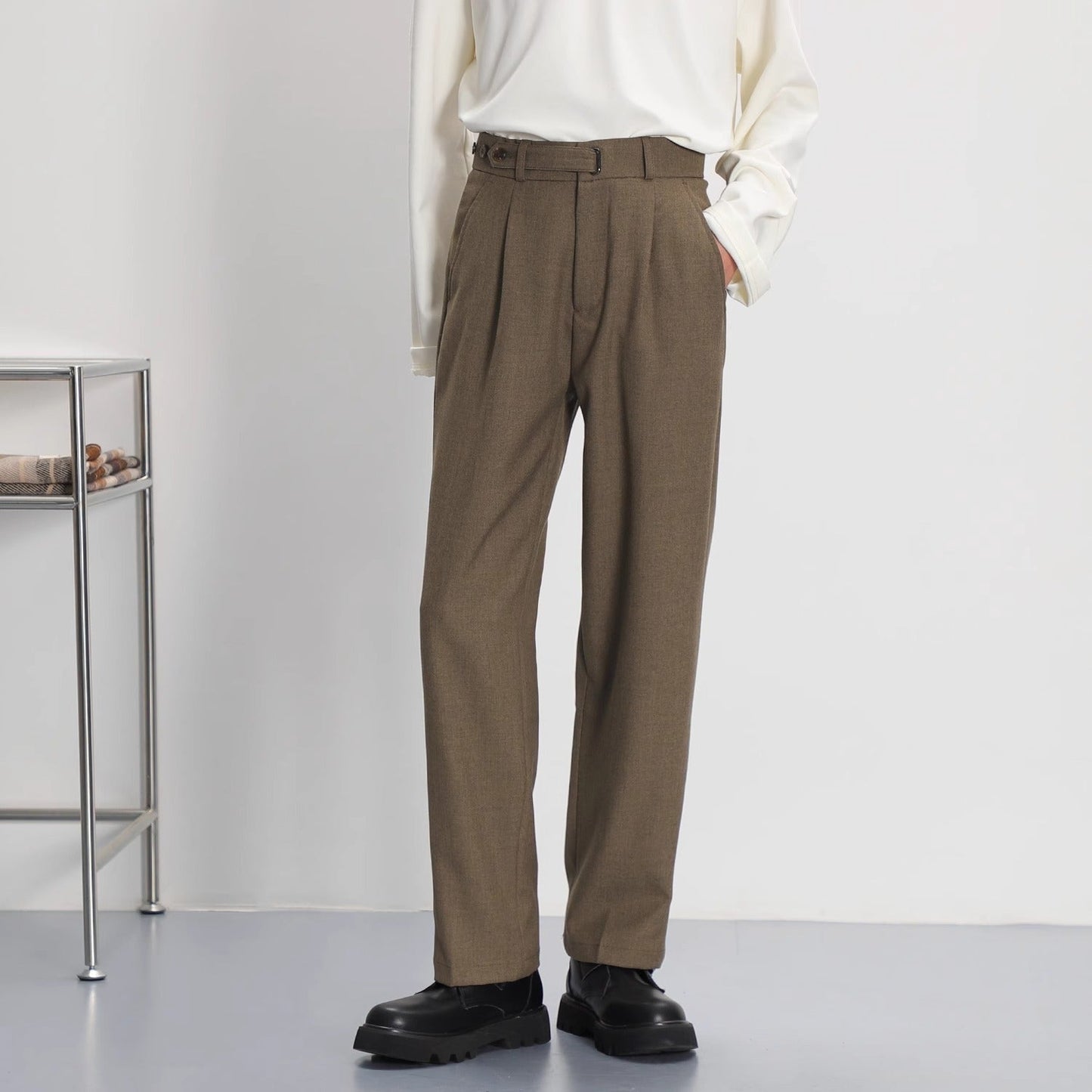 Herren Anzughose mit Geradem Bein – Ideal für Frühling und Herbst