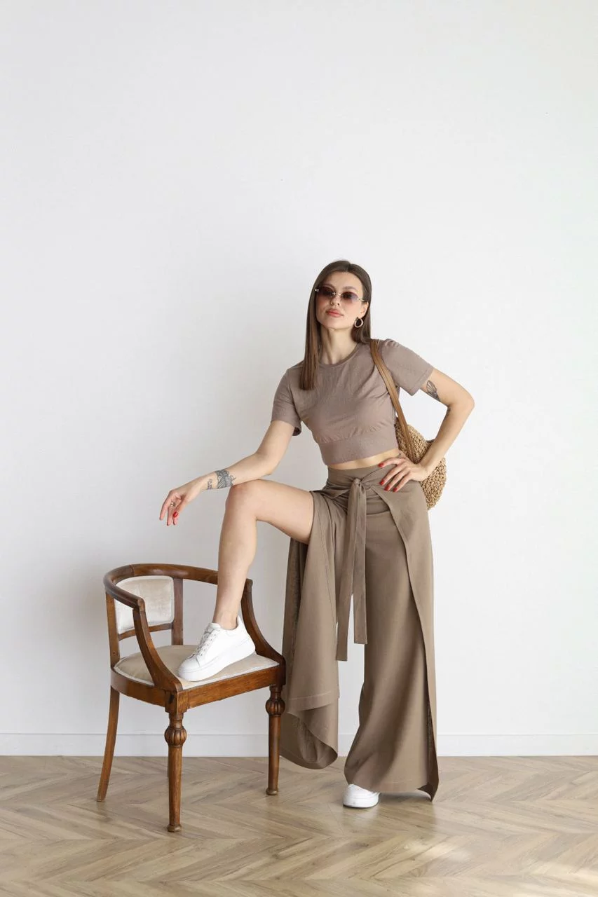 Leanna - Leinenhose mit weitem Bein