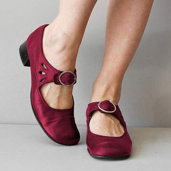 Leder-Keilabsatzsandalen mit verstellbarer Schnalle | Ideal für den Sommer