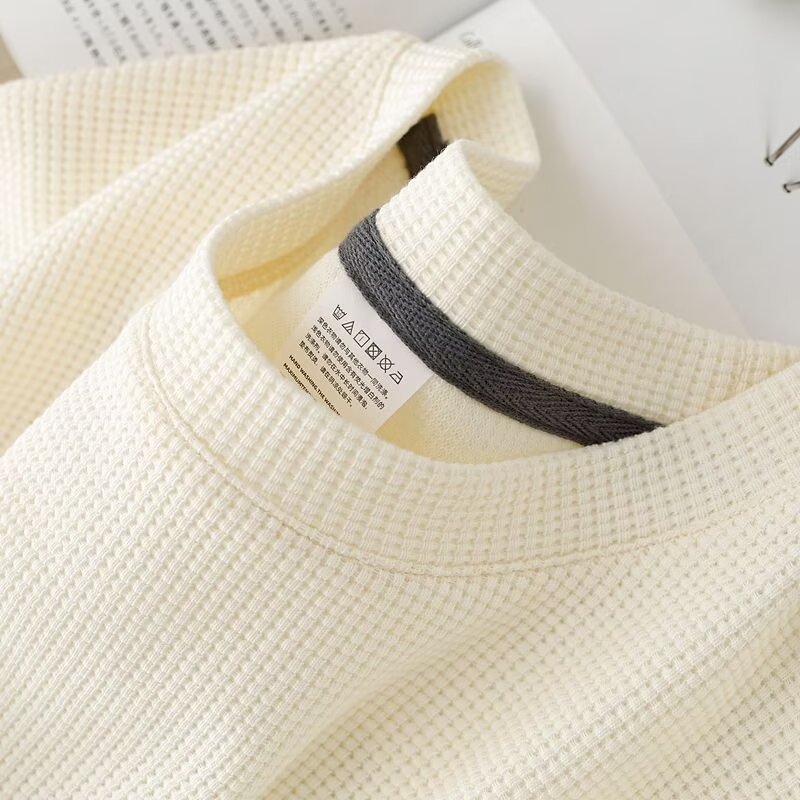 Waffelstrick-Halbarm-Pullover – Ideal für den Sommer