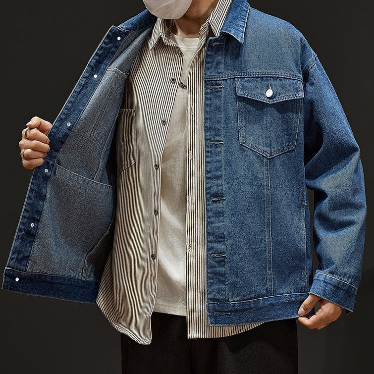 Denim Baumwolljacke für Herren - Ideal für Frühling & Herbst