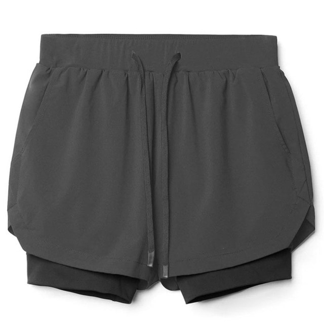 Leichte Fitness-Shorts mit Innenkompression & Taschen – Atmungsaktiv & Flexibel – Ideal für Sommer