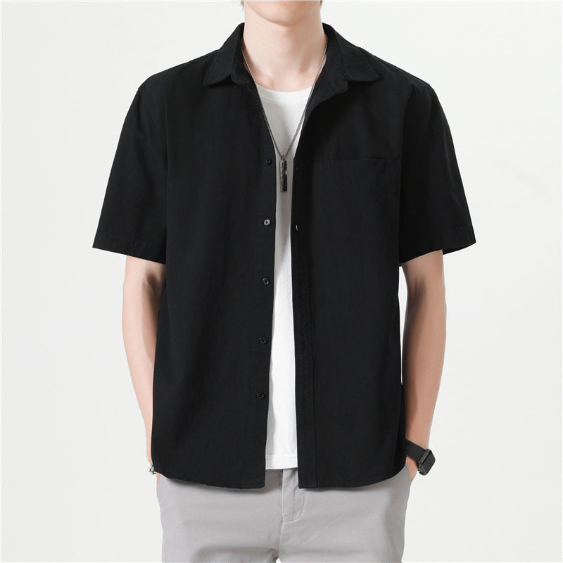 Herren Kurzarm Baumwollhemd Jacke – Ideal für den Sommer